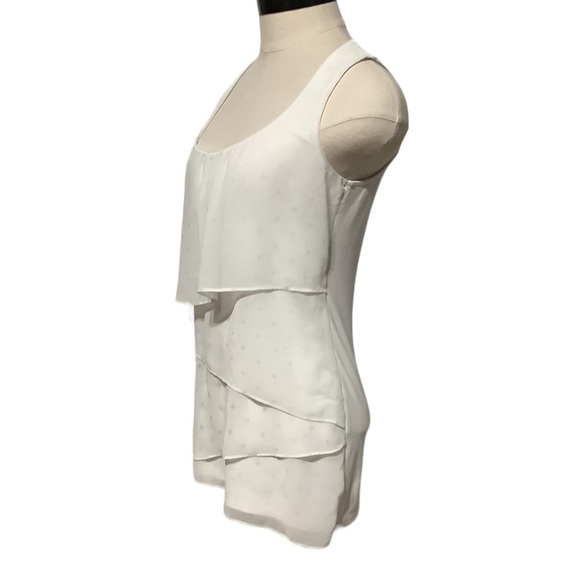 WHBM WHITE HOUSE BLACK MARKET Asymmetrical Tiered Tank Top - Size XS - Picture 3 of 11
